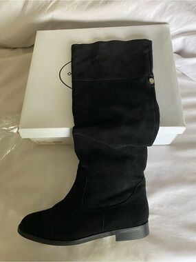 Steve Madden Black Over-the-Knee Suede Boots